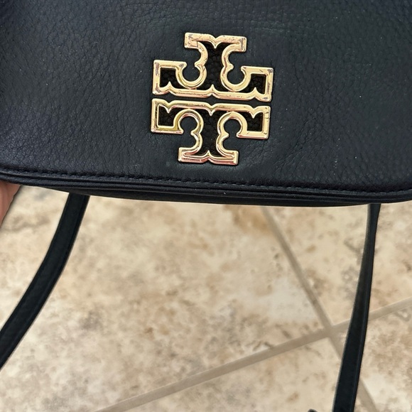 Tory Burch Black mini Britten Leather Crossbody Bag - Picture 3 of 9